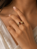Garnet Art Deco Ring Showcase