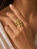 Abstract Gold Ring