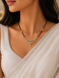 Crescent Gold Plated Mangalsutra (24 inch)