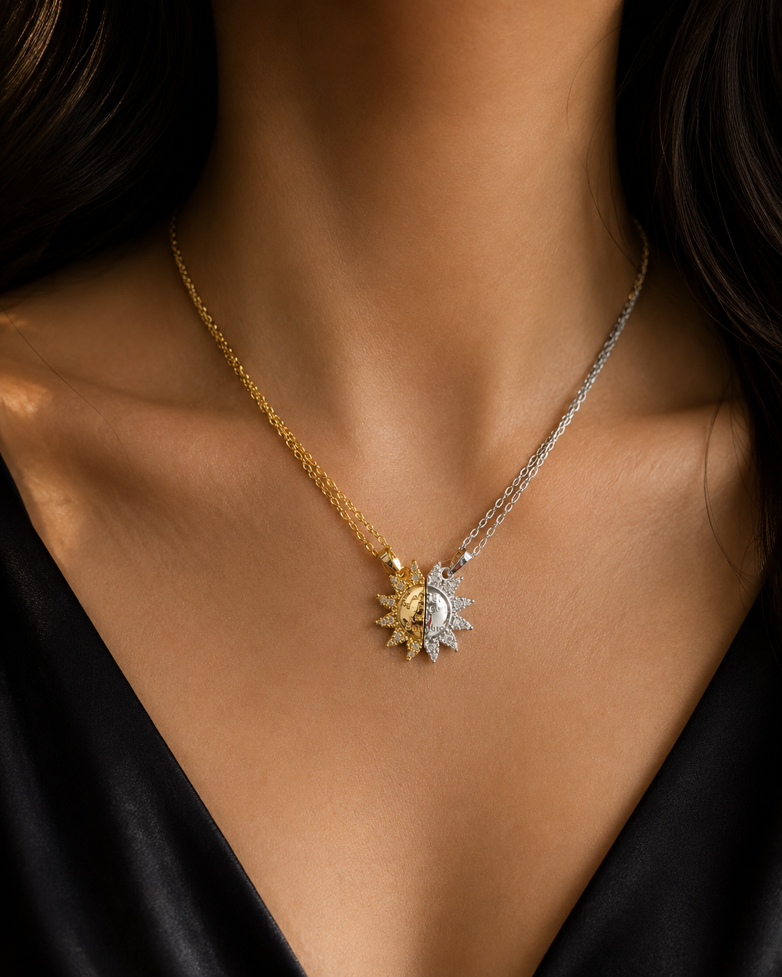 Sun and Sun Friendship Necklace