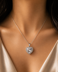 Silver Tone Heart Shaped Necklaces