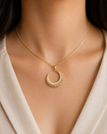 Iced Moon Diamond Necklace