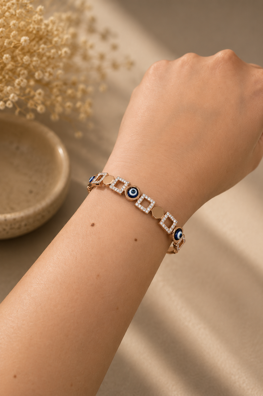 Evil Eye Chain Cuff