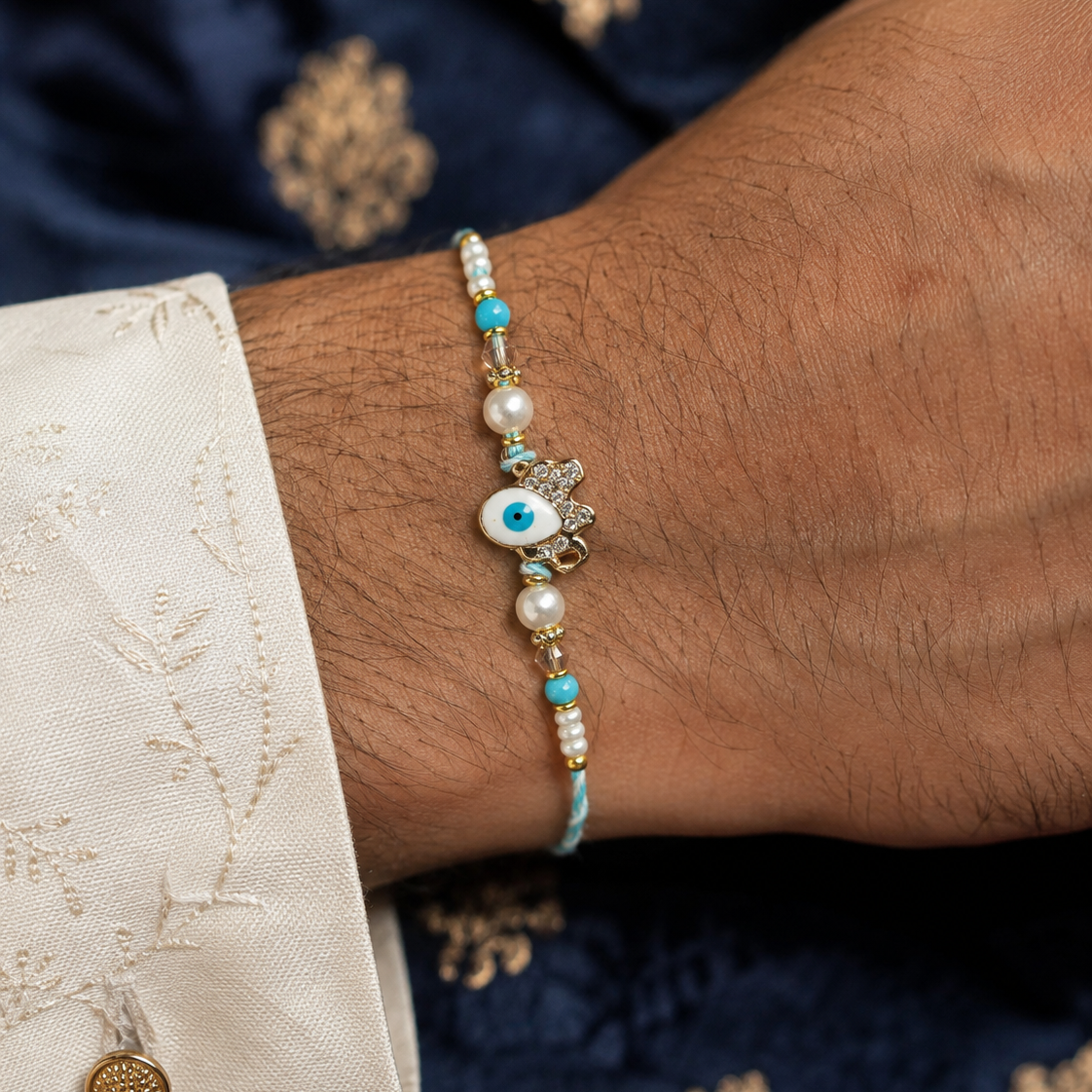 Evil Eye AD Rakhi Bracelet