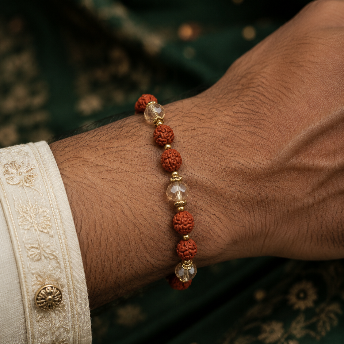 Rudraksh Crystal Rakhi