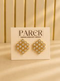 Crystal Trellis Stud Earrings
