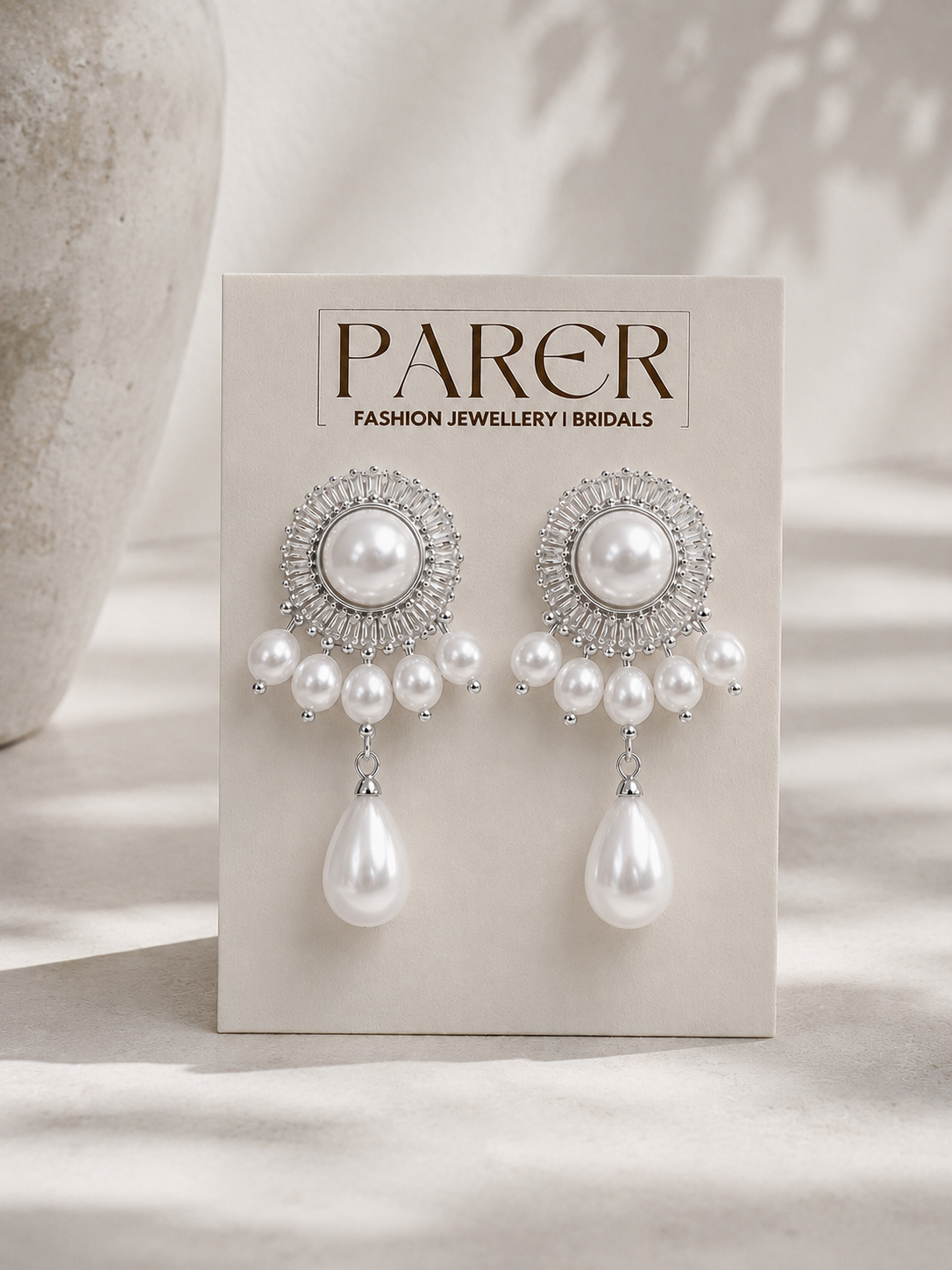 Regal Pearl Drop Earrings