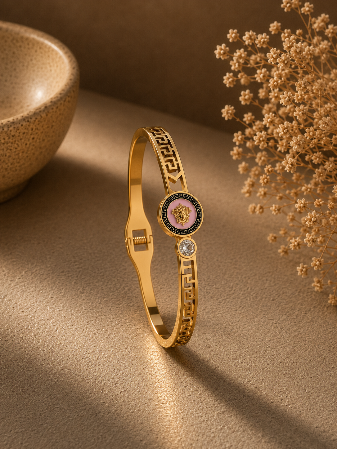 Pink Charm Bangle